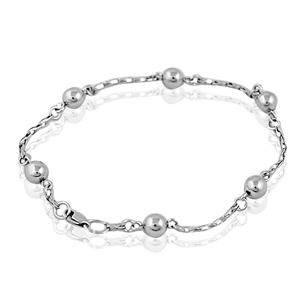 Серебряный браслет с шариками 029978 детальное изображение ювелирного изделия Серебряные женские браслеты