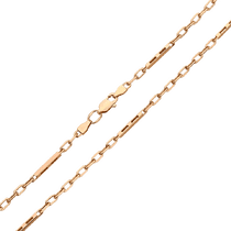 обзорное фото Якорная золоая цепь с пластинами 035367  Золотые цепочки