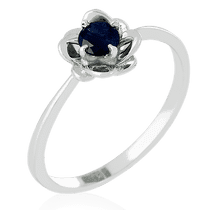 оглядове фото Золота каблучка з сапфіром 023382