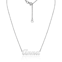 обзорное фото Серебряное колье с именем Anna 035344  Серебряные цепочки