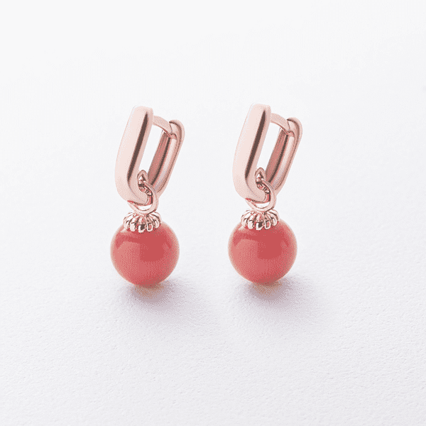 Золотые серьги-подвески с кораллом 041017 детальное изображение ювелирного изделия Золотые серьги с кораллом Золотые серьги-подвески с кораллом 041017 детальное изображение ювелирного изделия Золотые серьги с кораллом