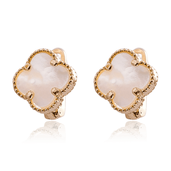 Золотые серьги Клевер с перламутром 035323 детальное изображение ювелирного изделия Золотые серьги Золотые серьги Клевер с перламутром 035323 детальное изображение ювелирного изделия Золотые серьги