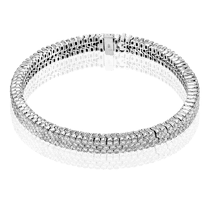 обзорное фото Эксклюзивный браслет с бриллиантами в белом золоте 036818 Золотые браслеты обзорное фото Эксклюзивный браслет с бриллиантами в белом золоте 036818  Золотые браслеты
