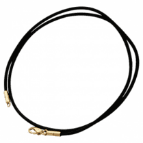 обзорное фото Каучуковый шнурок с золотой застежкой 1,51,0270  Шнурки с золотом