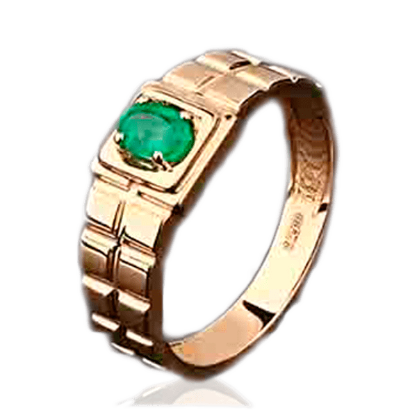 Каблучка Ролекс з червоного золота з смарагдом 1107 детальне зображення ювелірного виробу Каблучка Ролекс з червоного золота з смарагдом 1107 детальне зображення ювелірного виробу