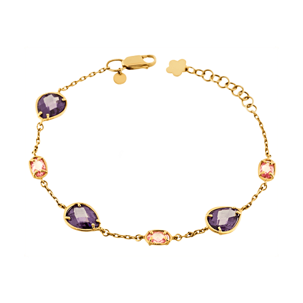 Браслет из желтого золота 893018 детальное изображение ювелирного изделия Золотые браслеты с цирконием (фианитами) Браслет из желтого золота 893018 детальное изображение ювелирного изделия Золотые браслеты с цирконием (фианитами)