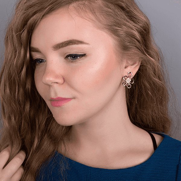 массивные серьги из золота с фианитом массивные серьги из золота с фианитом