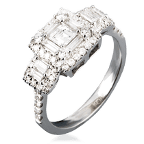 обзорное фото Кольцо из белого золота с бриллиантами 024090 Золотые кольца с бриллиантами обзорное фото Кольцо из белого золота с бриллиантами 024090  Золотые кольца с бриллиантами