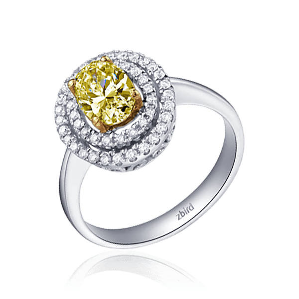 Кольцо из белого золота с желтым бриллиантом 030986 детальное изображение ювелирного изделия Золотые кольца Кольцо из белого золота с желтым бриллиантом 030986 детальное изображение ювелирного изделия Золотые кольца