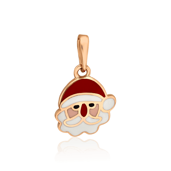Золота підвіска з емаллю Дід Мороз 034220 детальне зображення ювелірного виробу Золота підвіска з емаллю Дід Мороз 034220 детальне зображення ювелірного виробу