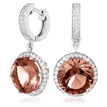 обзорное фото Золотые серьги с раухтопазом 023443 Золотые серьги с раухтопазом обзорное фото Золотые серьги с раухтопазом 023443  Золотые серьги с раухтопазом