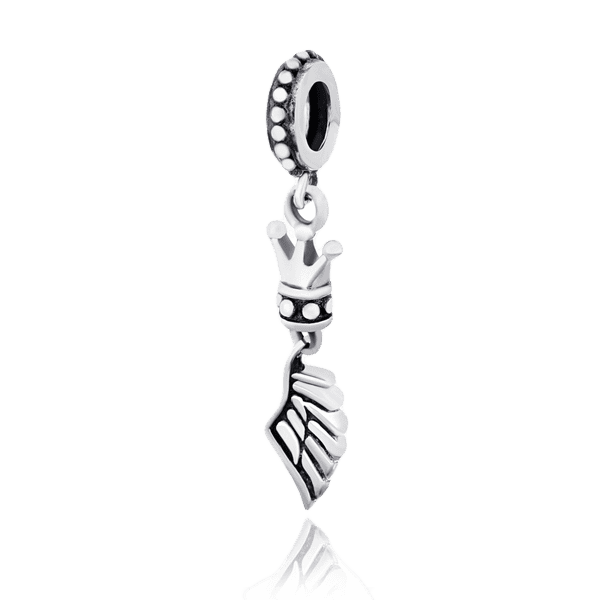 Серебряный подвес-шарм Корона с крылом 025035 детальное изображение ювелирного изделия Серебряные подвесы-шармы (бусины) Серебряный подвес-шарм Корона с крылом 025035 детальное изображение ювелирного изделия Серебряные подвесы-шармы (бусины)