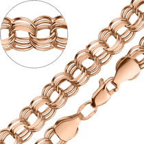 обзорное фото Золотой браслет Роза 39638  Золотой браслет Роза