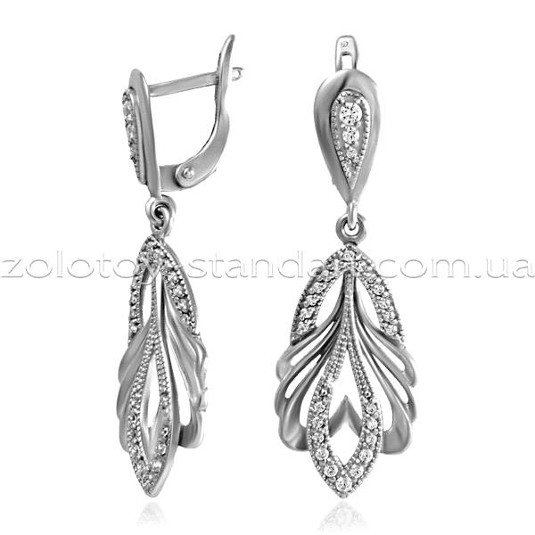 Серебряные серьги 430715С детальное изображение ювелирного изделия Серебряные серьги с камнями Серебряные серьги 430715С детальное изображение ювелирного изделия Серебряные серьги с камнями