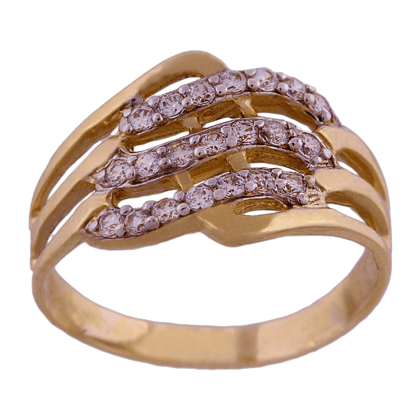 Золотое кольцо с цирконием 18151 детальное изображение ювелирного изделия Золотые кольца с фианитом