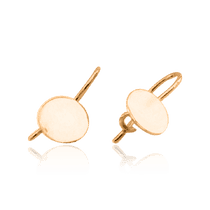 обзорное фото Золотые серьги глянцевые Диски с французской застежкой 035606 Золотые серьги обзорное фото Золотые серьги глянцевые Диски с французской застежкой 035606  Золотые серьги