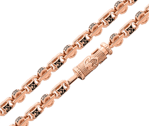 обзорное фото Мужская цепь из красного золота 038598  Золотые цепочки мужские