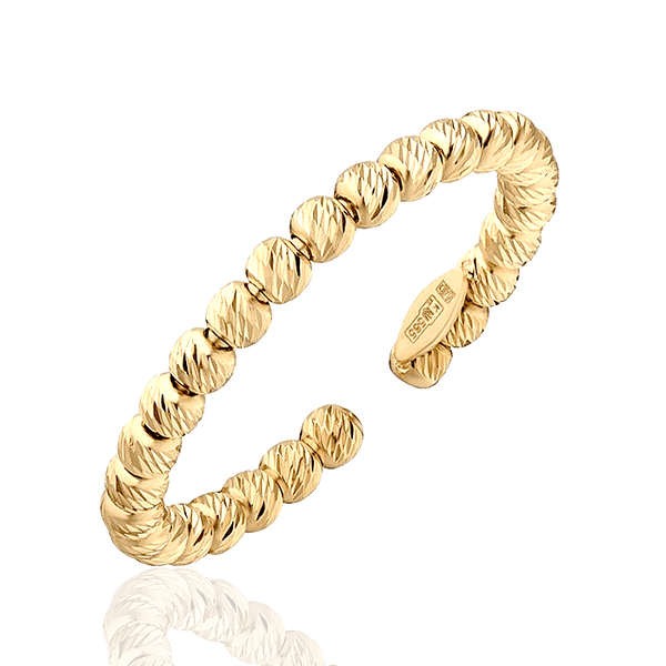 Кольцо из желтого золота с Шариками 032581 детальное изображение ювелирного изделия Золотые кольца без вставок