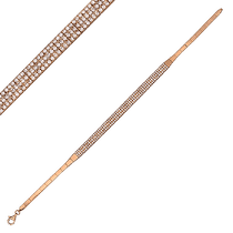 обзорное фото Женский золотой браслет с россыпью фианитов 032332 Золотые браслеты с цирконием (фианитами) обзорное фото Женский золотой браслет с россыпью фианитов 032332  Золотые браслеты с цирконием (фианитами)