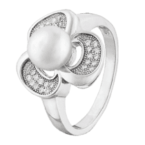 обзорное фото Серебряное кольцо КК2ФЖ/412  Серебряные кольца со вставками
