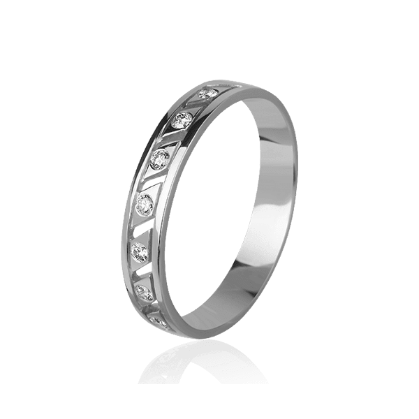 Кольцо в белом золоте с бриллиантами R0852 детальное изображение ювелирного изделия Обручальные кольца с бриллиантами Кольцо в белом золоте с бриллиантами R0852 детальное изображение ювелирного изделия Обручальные кольца с бриллиантами