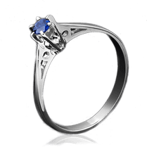 обзорное фото Золотое кольцо с сапфиром из белого золота 1036/1 Золотые кольца с сапфиром обзорное фото Золотое кольцо с сапфиром из белого золота 1036/1  Золотые кольца с сапфиром