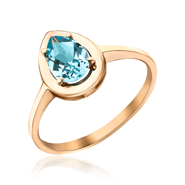 кольцо с топазом в золоте Капля кольцо с топазом в золоте Капля