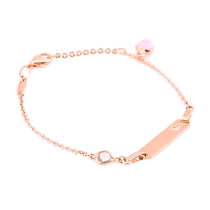 обзорное фото Золотой детский браслет с эмалью 025196 Детские золотые браслеты обзорное фото Золотой детский браслет с эмалью 025196  Детские золотые браслеты