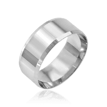 обзорное фото Кольцо обручальное Американка из белого золота 036696 Золотые кольца обзорное фото Кольцо обручальное Американка из белого золота 036696  Золотые кольца