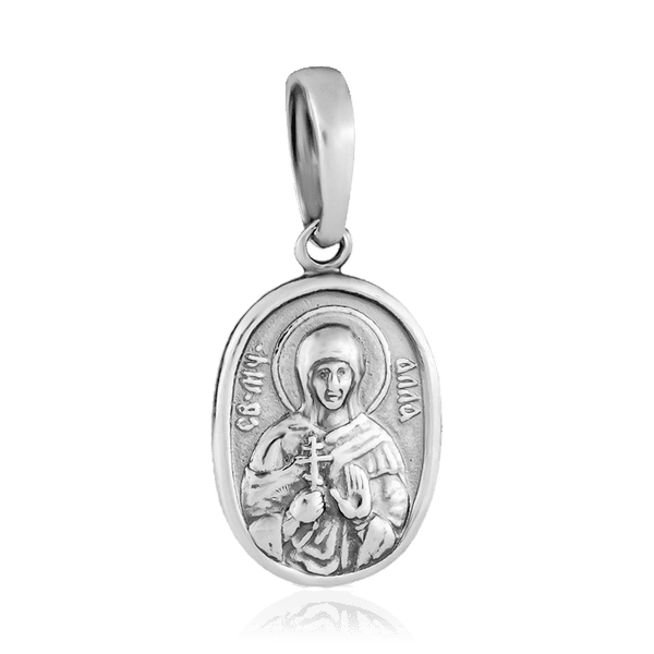 Срібна ладанка Свята мучениця Алла 036999 детальне зображення ювелірного виробу