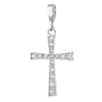 обзорное фото Серебряный крестик П2Ф/303  Серебряные подвески крестики