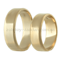 обзорное фото Обручальное кольцо из золота 585 Верность К31870  Классические обручальные кольца из золота
