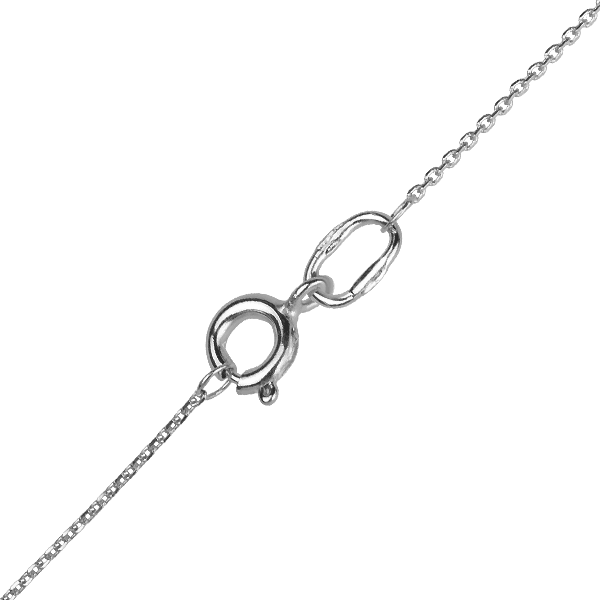 Золотое колье из белого золота с фианитом  Золотое колье из белого золота с фианитом