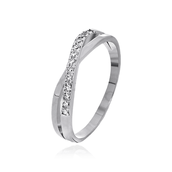 Серебряное кольцо с фианитами 031280 детальное изображение ювелирного изделия Серебряные кольца со вставками Серебряное кольцо с фианитами 031280 детальное изображение ювелирного изделия Серебряные кольца со вставками