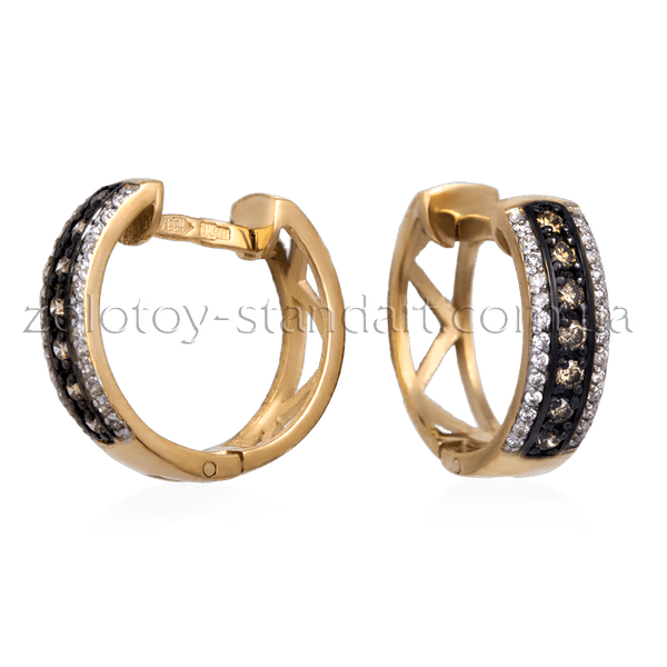 Золотые серьги с бриллиантом 21024 детальное изображение ювелирного изделия Золотые серьги с бриллиантами Золотые серьги с бриллиантом 21024 детальное изображение ювелирного изделия Золотые серьги с бриллиантами