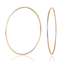 обзорное фото Большие серьги кольца золотые 033777 Золотые серьги обзорное фото Большие серьги кольца золотые 033777  Золотые серьги