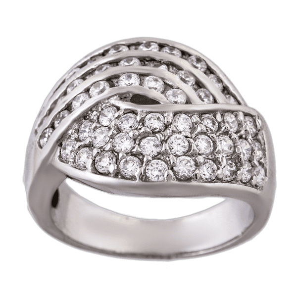 Серебряное кольцо с цирконием ч,255к детальное изображение ювелирного изделия Серебряные кольца