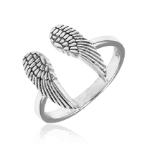 обзорное фото Кольцо серебряное Крылья 035628  Серебряные кольца