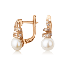 обзорное фото Золотые серьги с жемчугом 512232 Золотые серьги с жемчугом обзорное фото Золотые серьги с жемчугом 512232  Золотые серьги с жемчугом