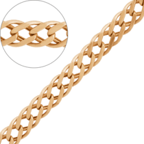 обзорное фото Золотая цепочка Рембо 10607  Золотые цепочки плетения Рембо