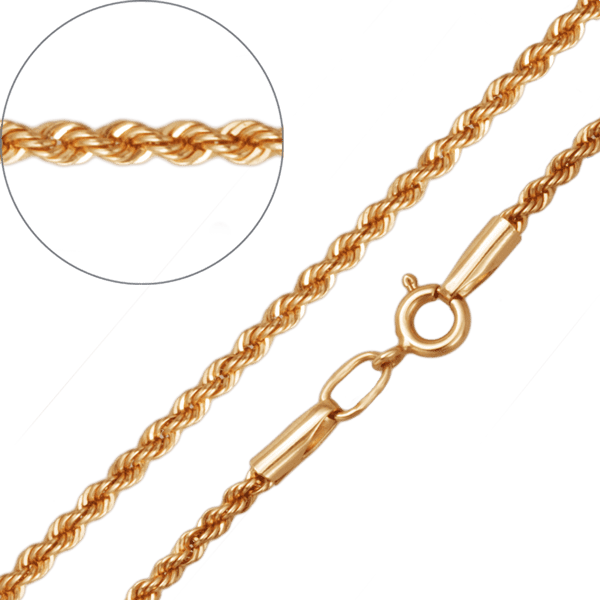 Золотая цепочка Жгут 11002 детальное изображение ювелирного изделия Золотые цепочки плетения Жгут