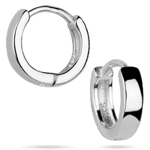 обзорное фото Маленькие серебряные серьги кольца на английской застежке без вставок 039547 Серебряные серьги без вставок обзорное фото Маленькие серебряные серьги кольца на английской застежке без вставок 039547  Серебряные серьги без вставок