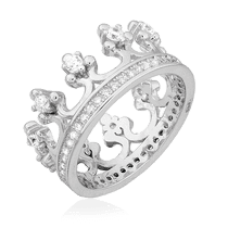 обзорное фото Серебряное кольцо корона с фианитами 024715 Серебряные кольца с фианитом обзорное фото Серебряное кольцо корона с фианитами 024715  Серебряные кольца с фианитом