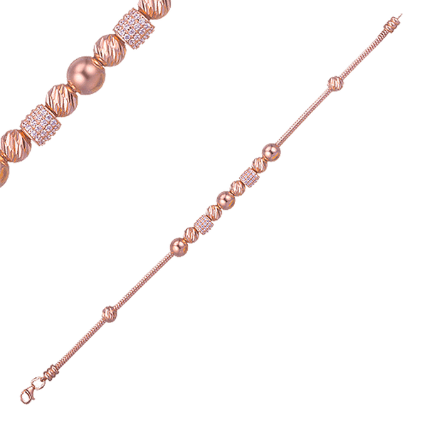 Золотой браслет женский с фианитами Бусинки 032339 детальное изображение ювелирного изделия Женские золотые браслеты Золотой браслет женский с фианитами Бусинки 032339 детальное изображение ювелирного изделия Женские золотые браслеты