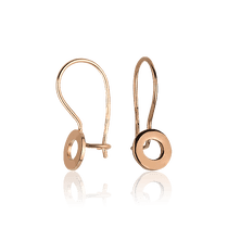 обзорное фото Детские золотые серьги на французском замке кружочки 029226 Серьги без камней обзорное фото Детские золотые серьги на французском замке кружочки 029226  Серьги без камней