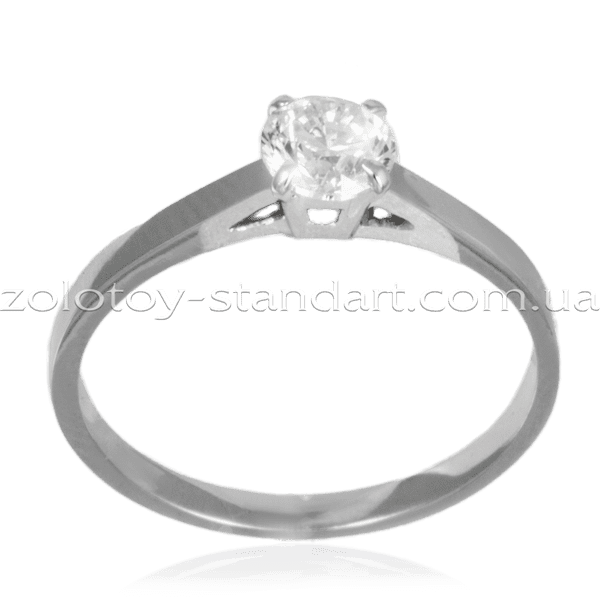Кольцо из белого золота с бриллиантом R0674 детальное изображение ювелирного изделия Золотые кольца для помолвки с бриллиантом Кольцо из белого золота с бриллиантом R0674 детальное изображение ювелирного изделия Золотые кольца для помолвки с бриллиантом