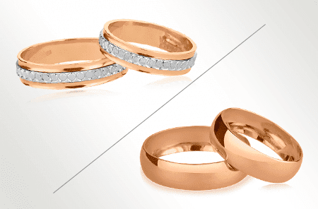 Классические и современные обручальные кольца
