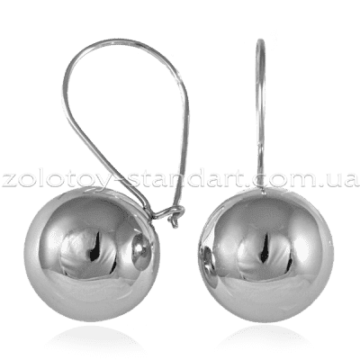 Срібні сережки у вигляді кульок