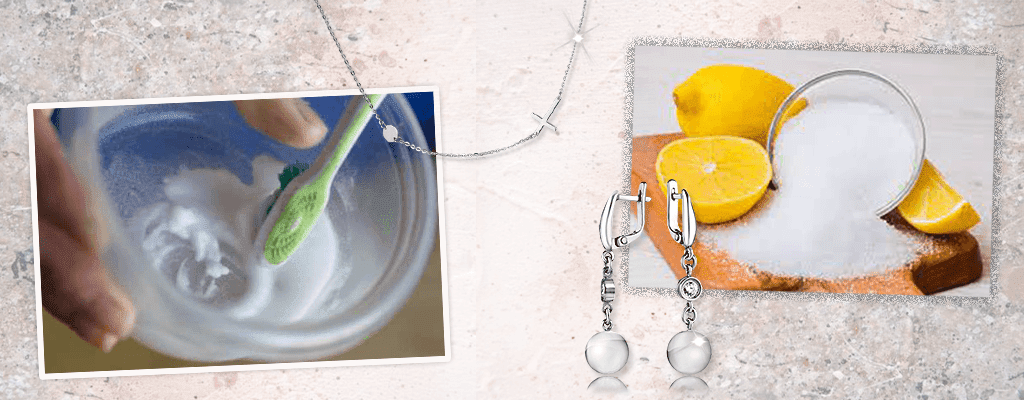 как почистить украшения из серебра содой и лимонным соком фото