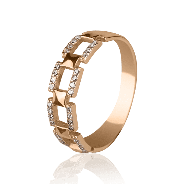 Золотое кольцо с бриллиантами талисман Овна